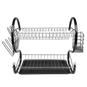Dish Rack Drainboard Set Tableware Drainer Rack Utensil Holder Shelf