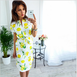 V-Neck Printed Dress