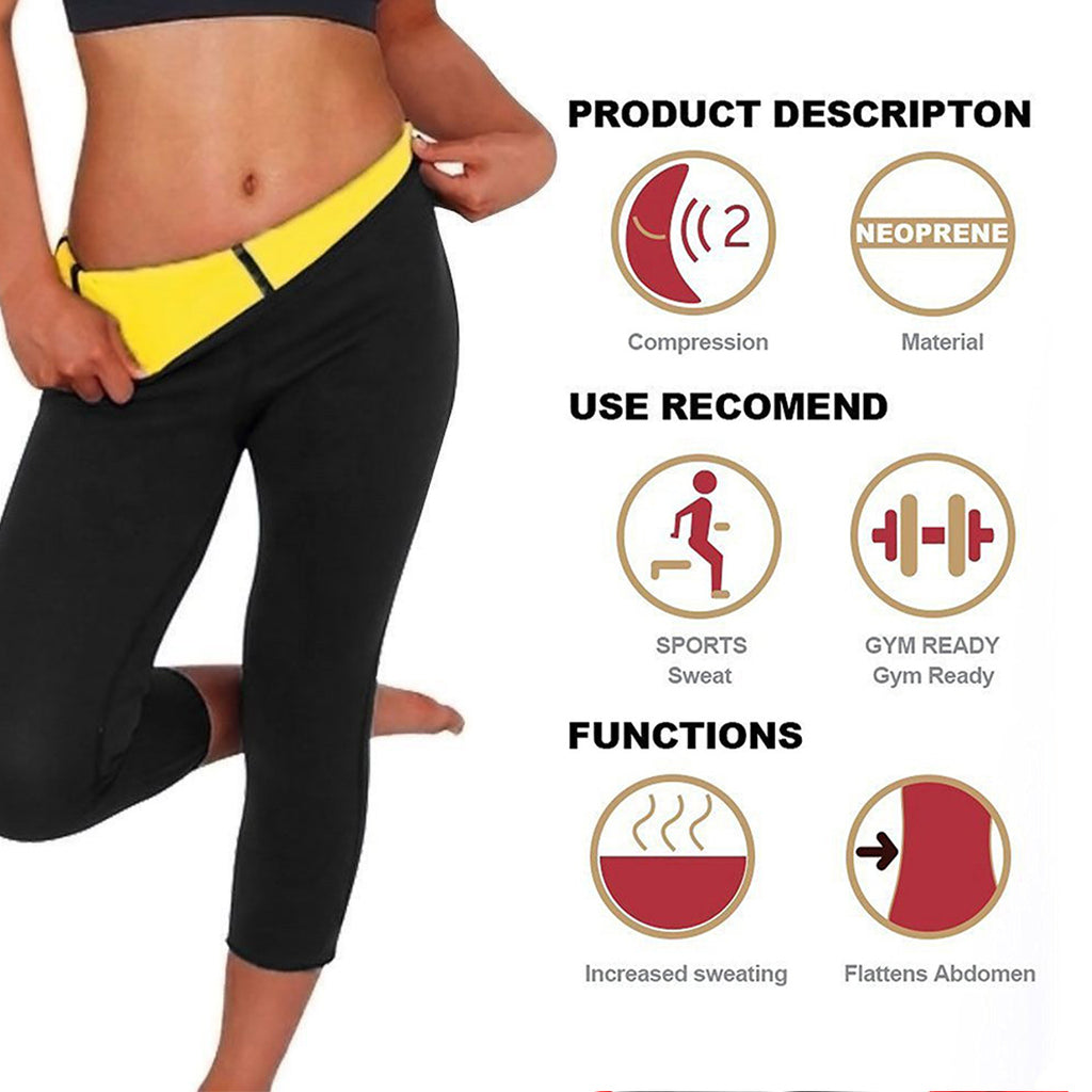 Women Sauna Neoprene Fitness Gym Yoga Pants Body Shaper Hot Sweat Slimming Thermo