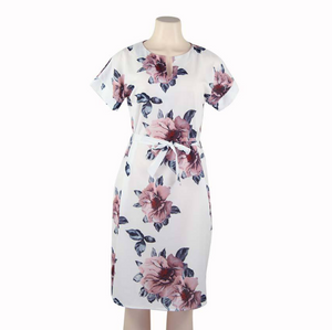 V-Neck Printed Dress