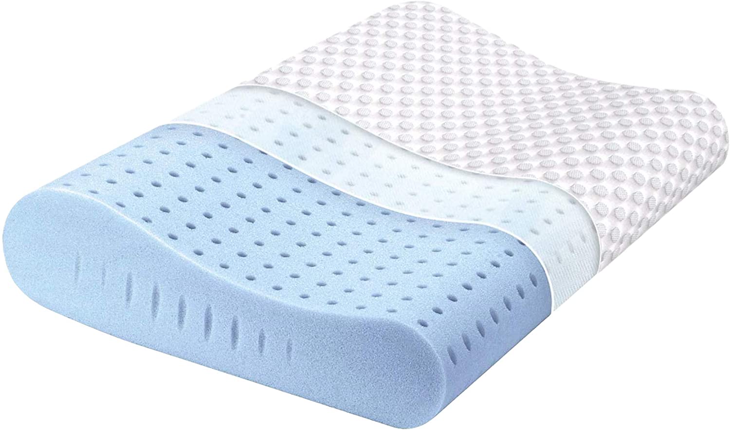 Memory Foam Pillow, Cervical Pillow for Neck Pain, Orthopedic Contour Pillow Support for Back, Stomach, Side Sleepers, Pillow for Sleeping, CertiPUR-US