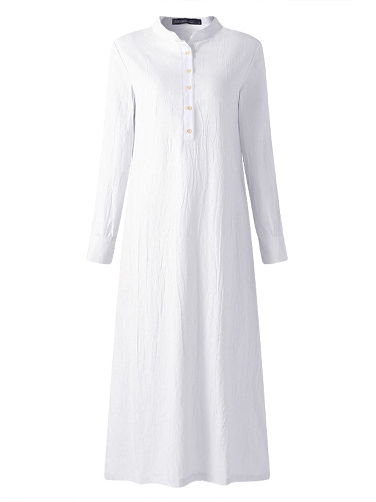 Sexy V-Neck Long Shirt Dress