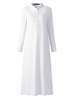Sexy V-Neck Long Shirt Dress